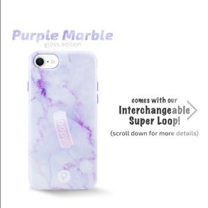 iPhone 6/7/8/newSE Purple Marble Loopy Case